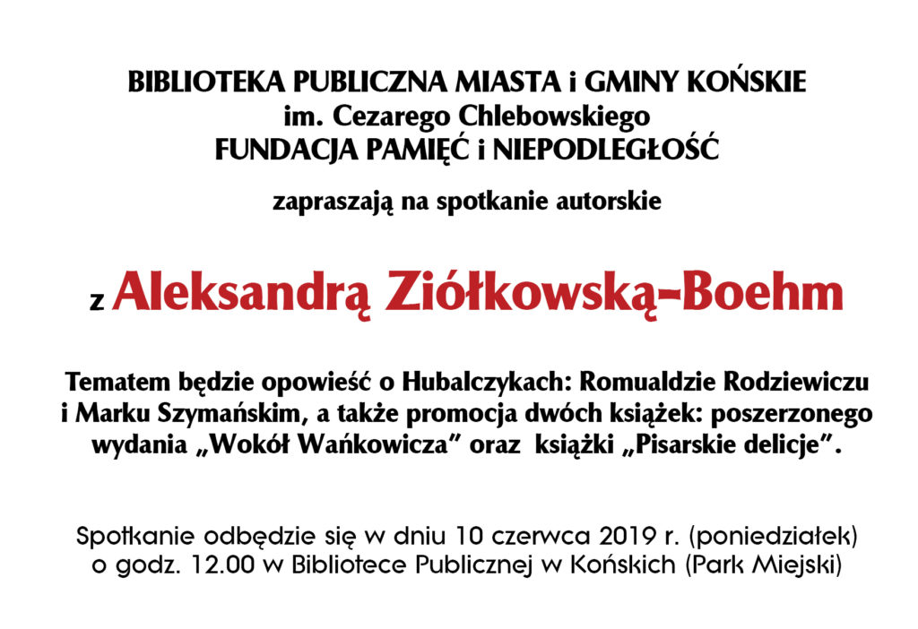 Zaproszenie Ziółkowska Boehm rewers